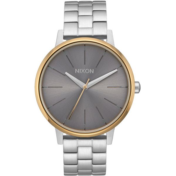 Nixon Kensington Silver Gold Gray Watch A0992477 00