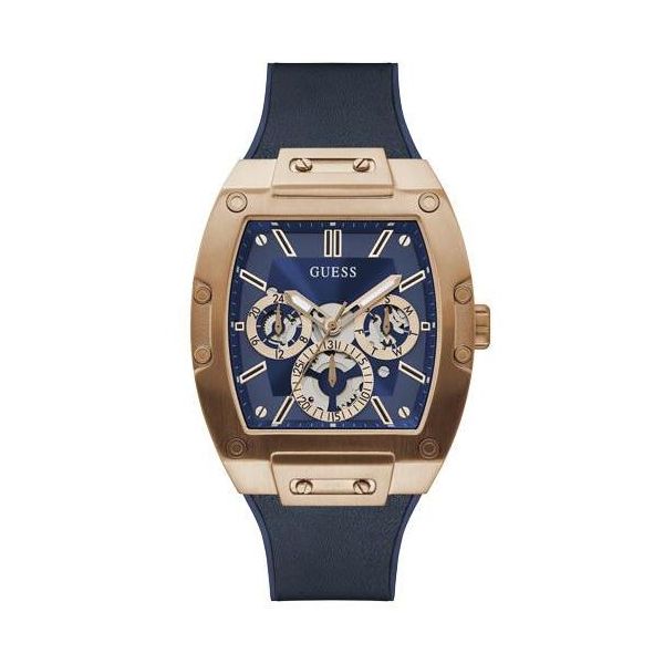 Guess Phoenix Blue Leather Silicone Watch